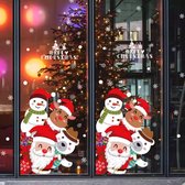 Without Lemons Kerst raamstickers Merry Xmas / 4 kerstfiguren| 142x108CM | Herbruikbaar |Kerstdagen |Feestdagen | Stickers | December | Raamstickers | Zelfklevend |Merry Christmas