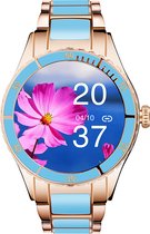 DMV Smartwatch Timeless -  Smartwatch dames - Smartwatch Heren - Horloges voor mannen en vrouwen  - Horloge - Activity tracker - Stappenteller - Bloeddrukmeter - Hartslagmeter - Bl