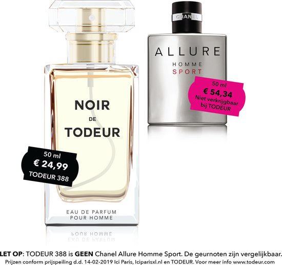 bod Bevestigen aan Kerel TODEUR 388 ≠ Chanel Allure Homme Sport | Parfum voor heren | Herenparfum  TODEUR |... | bol.com