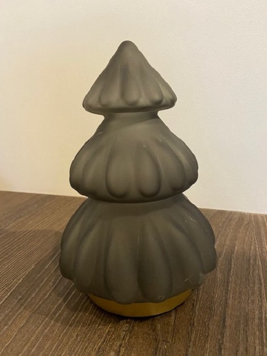 Light&Living glazen Kerstbomen mat mosgroen ledverlichting