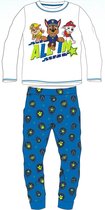 Paw Patrol pyjama - maat 122 - PAW pyjamaset - wit met blauw