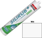 Soudal Silirub+ S8800 Natuursteen - Siliconekit - Speciaal voor Natuursteen en Sanitair - Kleur : Wit 310 ml