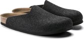 Birkenstock Amsterdam Anthracite narrow VEG Felt Wooly Home Unisex Pantoffels - Antraciet - Maat 41