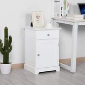 FURNIBELLA-Nachtkastje nachtkastje nachtkastje wit 60 cm hoog kast met 1 lade en 1 kast