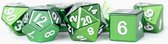 Dobbelsteen - MetalDice Green dobbelstenen voor o.a. Dungeons & Dragons