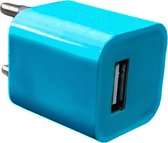 Universeel - USB adapter - USB stekker - USB lader - Blokje - Blauw
