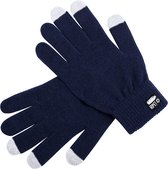 Touchscreen handschoenen - handschoen winter - dames en heren - RPET - duurzaam - donkerblauw - Vaderdag cadeau