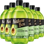Nature Box Avocado Vegan Douchegel 6 x 385ml - Grootverpakking