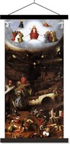 Posterhanger incl. Poster - Schoolplaat - The last judgement - schilderij van Jheronimus Bosch - 40x80 cm - Zwarte latten