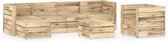 Decoways - 7-delige Loungeset groen geïmpregneerd grenenhout