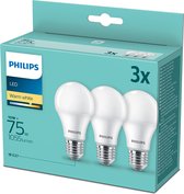 Philips LED E27 - 10W (75W) - Warm Wit Licht - Niet Dimbaar