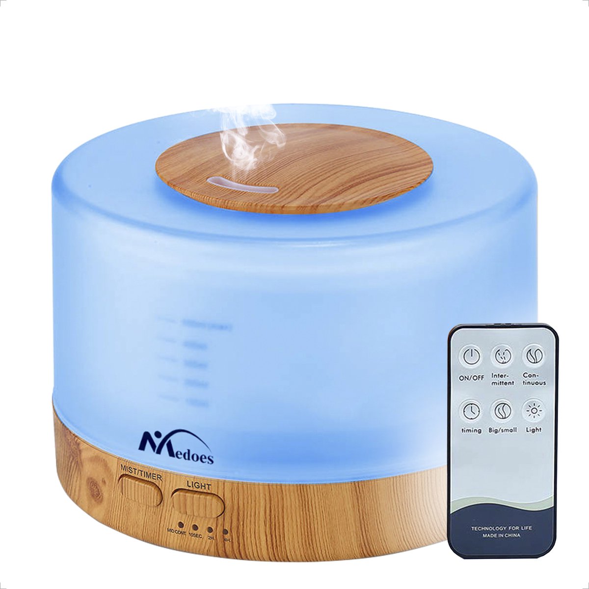 Medoes Aroma Diffuser - Luchtbevochtiger- Bluetooth Speaker - 500 ML - Medoes