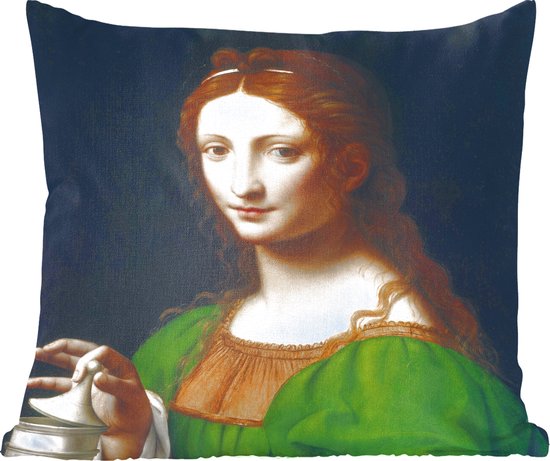 Sierkussens - Kussen - Maria Magdalena - Leonardo da Vinci - 50x50 cm - Kussen van katoen