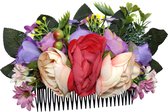 Jessidress® Luxe Haarschuifje met Bloemen Dames Haarspeld Haarbloemen Haarclip Haarspeld Haarkam - Multi