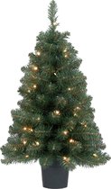 Kunstkerstboom Dakota - Kleine Kerstboom in Pot - Groen - 50 LED - Batterijen - H.90cm