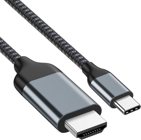 USB C naar HDMI kabel | 4K@60Hz | 3 meter | Zilver | Allteq | bol.com