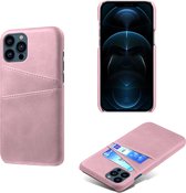 Apple iPhone 13 Pro Max Back Cover | Pu Leren Telefoonhoesje | Wallet | Licht Roze