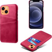 Apple iPhone 13 Mini Back Cover | Pu Leren Telefoonhoesje | Wallet | Roze