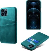 Apple iPhone 13 Pro Back Cover | Pu Leren Telefoonhoesje | Wallet | Groen