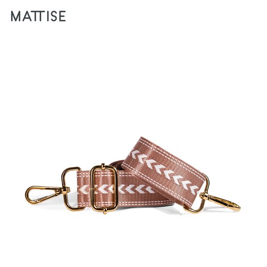 MATTISE Universele Bag Strap — Roze Schouderriem — Verstelbare Schouderband voor Tas — Roze Tassenriem — ook Geschikt voor Camera Tas of als Gitaarband — 73 tot 130 cm Lang