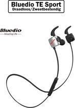 Bluedio TE Sport Draadloze Bluetooth-oortelefoon met ingebouwde microfoon Zweetbestendig in oortelefoon - zwart