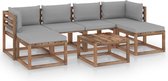vidaXL 7-delige Loungeset pallet met kussens geïmpregneerd grenenhout
