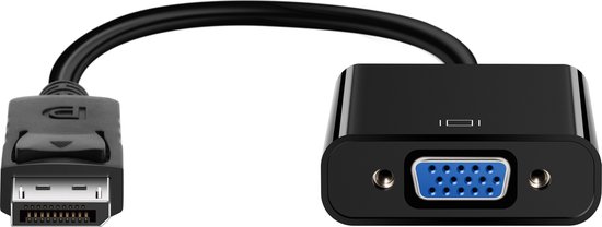 Adaptateur DisplayPort vers VGA | 1 920 x 1 080 | 0,2 mètre | Noir | Allteq