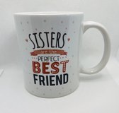 Koffie mok zus/Mok met tekst/Zussen mok/Zus cadeau/Mok sister