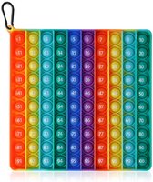 Pop it XL | fidget toy | groot vierkant | rainbow met cijfers