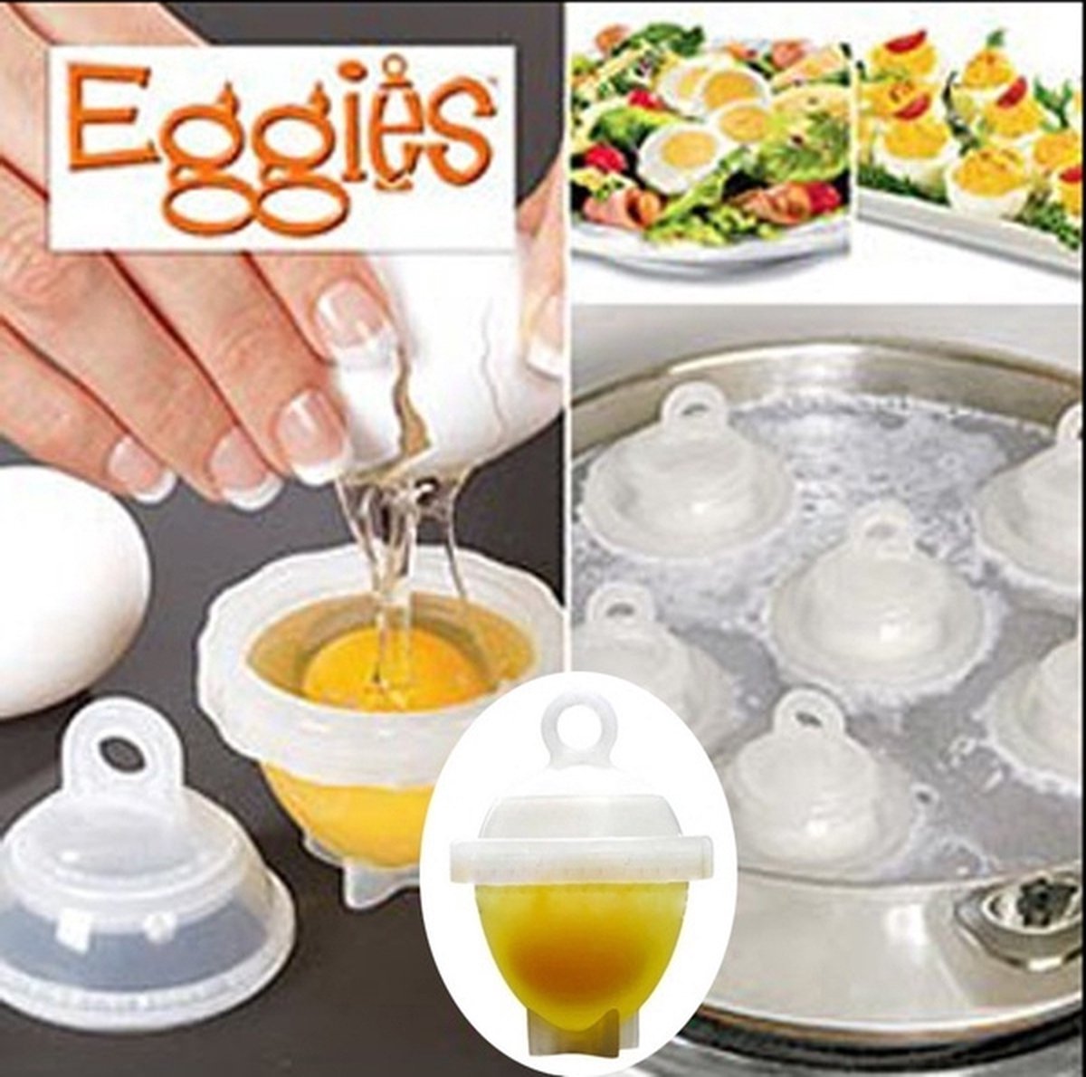 Doodadeals Eierkoker 6 stuks Eieren koken zonder schaal Eggies