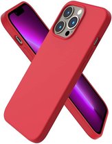 High Quality Silicone iPhone 13 pro - rood