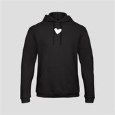 HOODIE BASIC HEARTS BLACK (M)