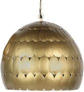 Hanglamp  - metalen gouden lamp  - antiek - trendy - 46 cm rond  -  H46cm
