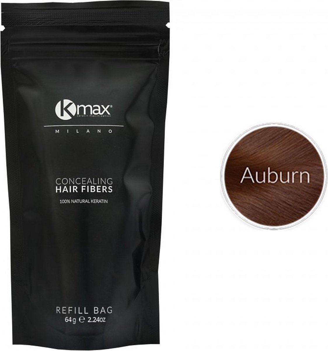 Kmax keratine haarvezels - Kastanjebruin (64 gr)