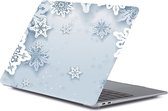 Laptophoes - Geschikt voor MacBook Air 13 inch Hoes - Case Voor Air 13.3 inch (2018) A1932 - Sneeuwvlokken