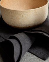 VANLINNEN - Linen Black napkins - natural 100% linen - 45cm x 45cm - 2pcs