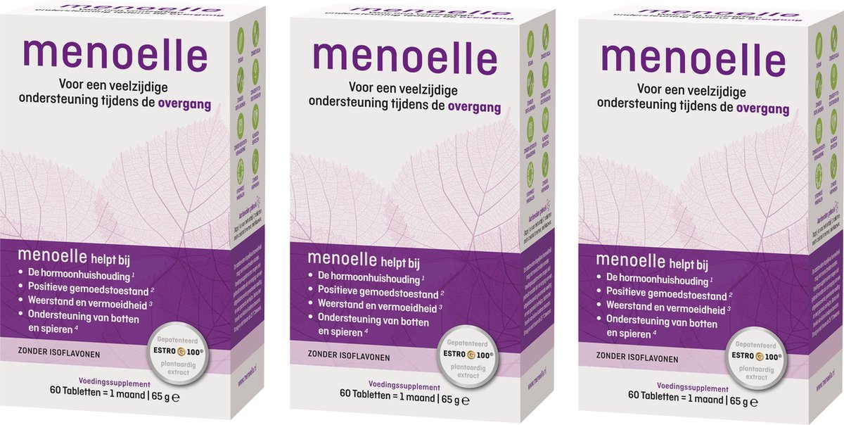 Goedkoopste Menoelle-ondersteunt bij overgangsverschijnselen- 3 maanden 180 tabletten-Vegan gepatenteerde EstroG-100 plantaardig extract