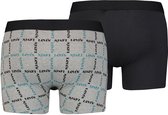 LEVI'S Levis Men Logo Plaid Boxer Brief 2P GRAU L