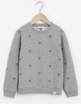 Sissy-Boy - Grijze sweater met deer embroidery