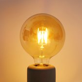 Lampe LED à filament globe dimmable E27 - Pack Avantage - 2 pièces - Couleur de lumière blanc Extra chaud 2200K - Revêtement ambre - 6W - Forme : G125