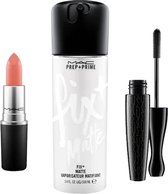 MAC Super Stars Hero Make-up set 3-er Lipstick, Prep + Prime Fix + Extreme Dimension 3D Mascara