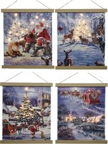 LED wandkleed kerst 40x47cm warm wit (1 stuk) assorti