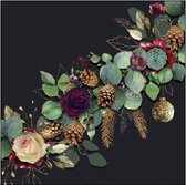 Ambiente - Servetten - 25 x 25 cm - Eucalyptys Black - Najaar - Herfst
