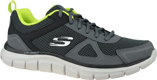 Skechers Track-Bucolo 52630-CCLM, Mannen, Grijs, Trainingschoenen,Sportschoenen, maat: 47,5