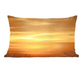 Coussin Sierkussen Jaune ocre pour l'intérieur - Coucher de soleil jaune ocre - 50x30 cm - Coussin intérieur rectangulaire en coton