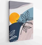 Botanische en landschaps aquarel wandkunst vector set 3- Moderne schilderijen – Verticaal – 1904699311 - 50*40 Vertical