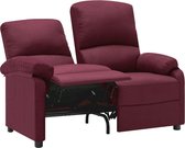 Fauteuil 2-zits paars stof