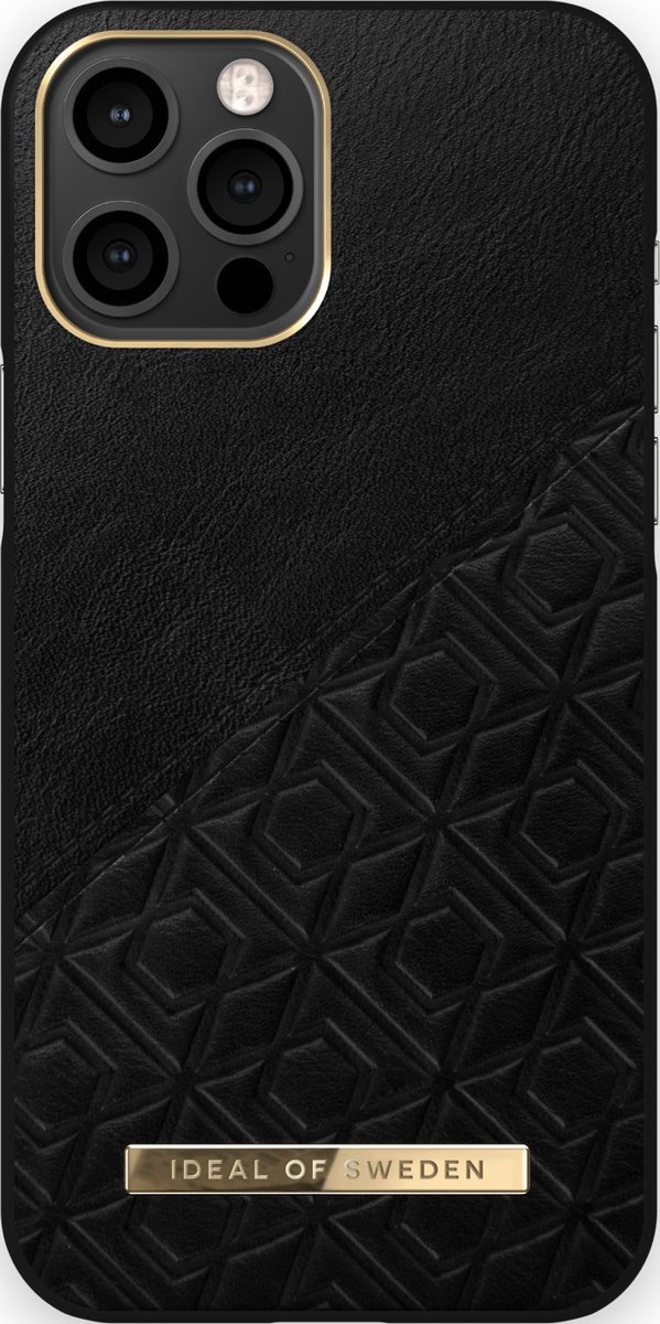 Ideal of Sweden Fashion Case Atelier iPhone 12 Pro Max Embossed Black
