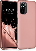 kwmobile telefoonhoesje voor Xiaomi Redmi Note 10 / Note 10S - Hoesje voor smartphone - Back cover in metallic roségoud