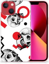GSM Hoesje Geschikt voor iPhone13 TPU Bumper Skull Red